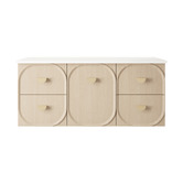 Marquis Port 1200mm Wall Hung Single Vanity with Solid Surface Countertop