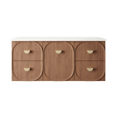 Marquis Port 1200mm Wall Hung Single Vanity with Solid Surface Countertop