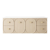 Marquis Port 1500mm Wall Hung Double Vanity  with Solid Surface Countertop