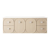 Marquis Port 1500mm Wall Hung Double Vanity  with Solid Surface Countertop