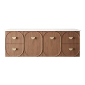 Marquis Port 1500mm Wall Hung Double Vanity  with Solid Surface Countertop