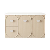 Marquis Port 900mm Wall Hung Single Vanity with Solid Surface Countertop