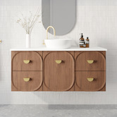 Marquis Port 1200mm Wall Hung Single Vanity with Solid Surface Countertop