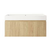 Marquis Sanremo 900mm Wall Hung Single Vanity with Polymarble Countertop