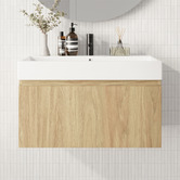 Marquis Sanremo 750mm Wall Hung Single Vanity with Polymarble Countertop