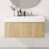 Marquis Sanremo 900mm Wall Hung Single Vanity with Polymarble Countertop