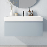 Marquis Sanremo 900mm Wall Hung Single Vanity with Polymarble Countertop
