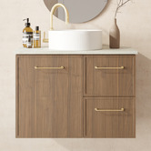 Marquis Hamilton 750mm Wall Hung Single Vanity with Solid Surface Countertop