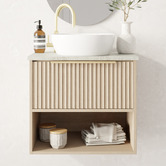 Marquis Merewether 600mm Wall Hung Single Vanity with Solid Surface Countertop