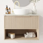 Marquis Merewether 750mm Wall Hung Single Vanity with Solid Surface Countertop