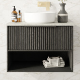 Marquis Merewether 750mm Wall Hung Single Vanity with Solid Surface Countertop