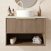 Marquis Merewether 750mm Wall Hung Single Vanity with Solid Surface Countertop