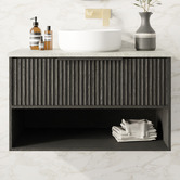 Marquis Merewether 900mm Wall Hung Single Vanity with Solid Surface Countertop