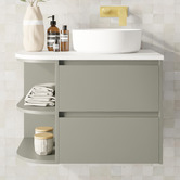 Marquis Avion 750mm Wall Hung Single Vanity with Solid Surface Countertop