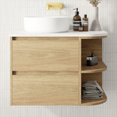 Marquis Avion 750mm Wall Hung Single Vanity with Solid Surface Countertop
