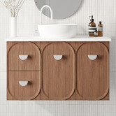 Marquis Port 900mm Wall Hung Single Vanity with Solid Surface Countertop