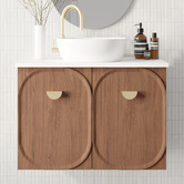 Marquis Port 750mm Wall Hung Single Vanity with Solid Surface Countertop