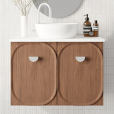 Marquis Port 750mm Wall Hung Single Vanity with Solid Surface Countertop