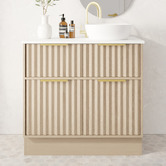 Marquis Salamander 900mm Freestanding Single Vanity with Solid Surface Countertop