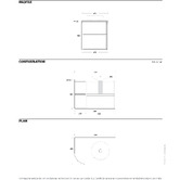 Marquis Avion 750mm Wall Hung Single Vanity with Solid Surface Countertop