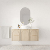 Marquis Arco 1200mm Wall Hung Single Vanity with Solid Surface Countertop