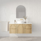 Marquis Arco 1200mm Wall Hung Single Vanity with Solid Surface Countertop