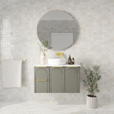 Marquis Arco 900mm Wall Hung Single Vanity with Solid Surface Countertop
