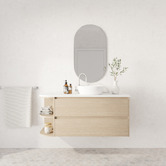 Marquis Avion 1200mm Wall Hung Single Vanity with Solid Surface Countertop