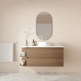 Marquis Avion 1200mm Wall Hung Single Vanity with Solid Surface Countertop