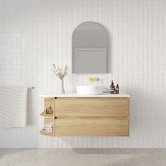 Marquis Avion 1200mm Wall Hung Single Vanity with Solid Surface Countertop