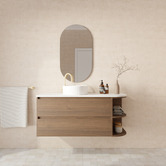 Marquis Avion 1200mm Wall Hung Single Vanity with Solid Surface Countertop