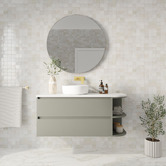 Marquis Avion 1200mm Wall Hung Single Vanity with Solid Surface Countertop