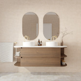 Marquis Avion 1500mm Wall Hung Double Vanity with Solid Surface Countertop