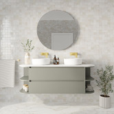Marquis Avion 1500mm Wall Hung Double Vanity with Solid Surface Countertop
