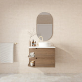 Marquis Avion 750mm Wall Hung Single Vanity with Solid Surface Countertop