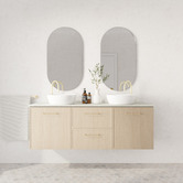 Marquis Hamilton 1500mm Wall Hung Double Vanity with Solid Surface Countertop