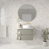 Marquis Avion 750mm Wall Hung Single Vanity with Solid Surface Countertop