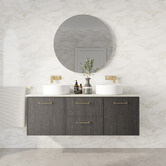 Marquis Hamilton 1500mm Wall Hung Double Vanity with Solid Surface Countertop