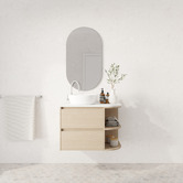Marquis Avion 750mm Wall Hung Single Vanity with Solid Surface Countertop