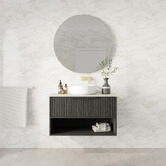 Marquis Merewether 900mm Wall Hung Single Vanity with Solid Surface Countertop
