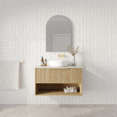 Marquis Merewether 900mm Wall Hung Single Vanity with Solid Surface Countertop