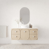 Marquis Port 1200mm Wall Hung Single Vanity with Solid Surface Countertop
