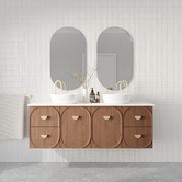 Marquis Port 1500mm Wall Hung Double Vanity  with Solid Surface Countertop