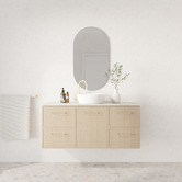 Marquis Hamilton 1200mm Wall Hung Single Vanity with Solid Surface Countertop