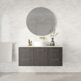Marquis Hamilton 1200mm Wall Hung Single Vanity with Solid Surface Countertop