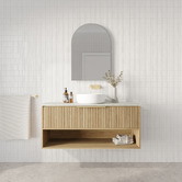 Marquis Merewether 1200mm Wall Hung Single Vanity with Solid Surface Countertop