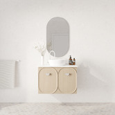 Marquis Port 750mm Wall Hung Single Vanity with Solid Surface Countertop