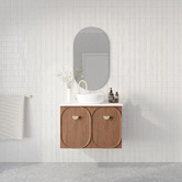 Marquis Port 750mm Wall Hung Single Vanity with Solid Surface Countertop