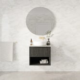 Marquis Merewether 600mm Wall Hung Single Vanity with Solid Surface Countertop