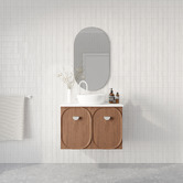 Marquis Port 750mm Wall Hung Single Vanity with Solid Surface Countertop
